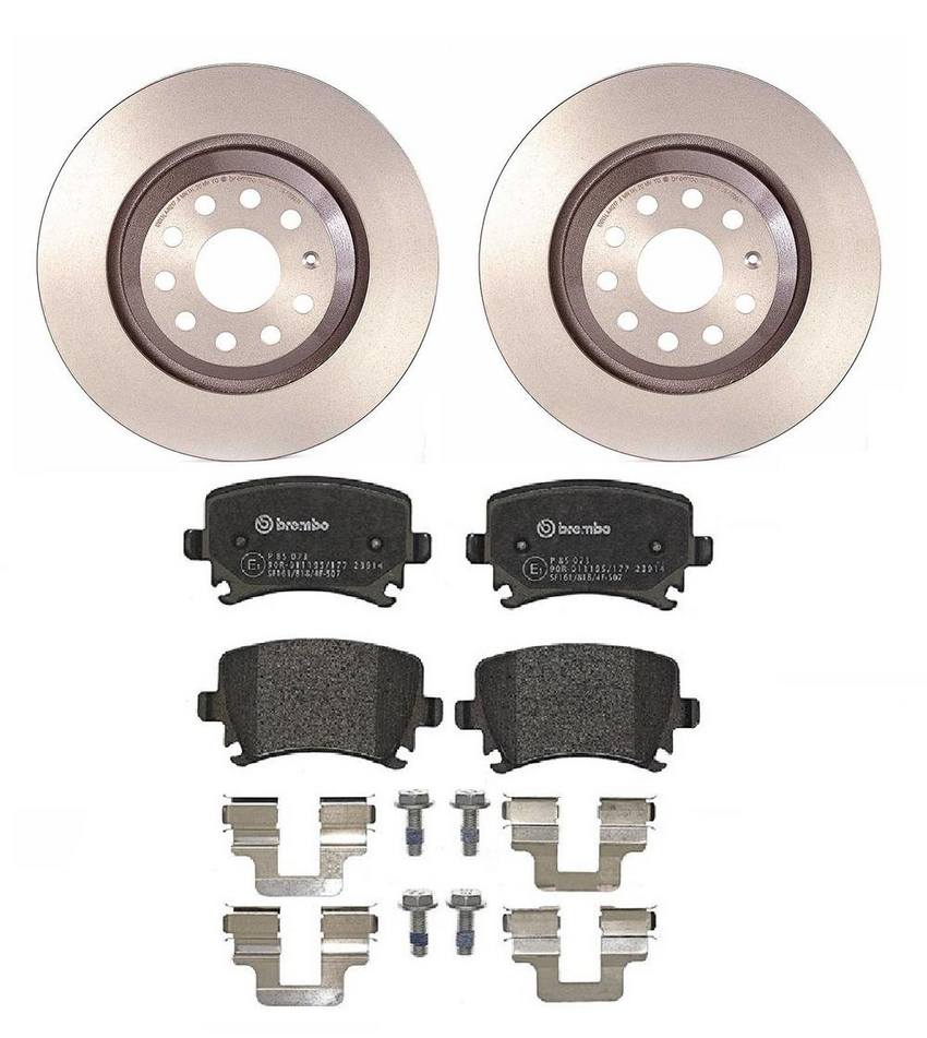 Audi VW Brakes Kit - Pads and Rotors Rear (310mm) (Low-Met) 8E0698451J - Brembo 1534976KIT